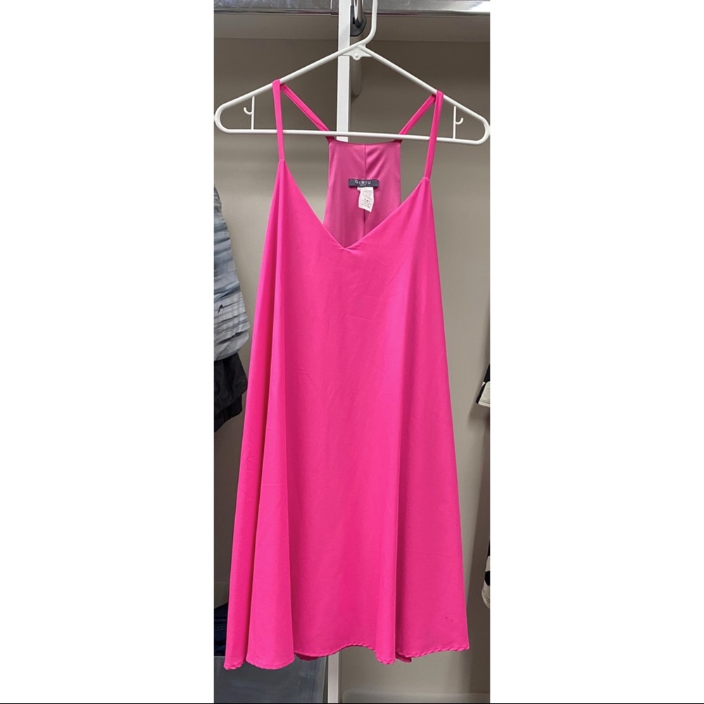 Boutique Pink Dress Large EUC Barbie core